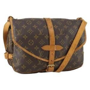 LOUIS VUITTON Monogram Saumur 30 Shoulder Bag M42256 LV Auth am9966